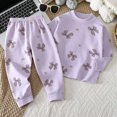 thumbnail image 2 of HFHAPW Baby Boy Girl Pajamas Little Boys Girls Pajamas 2 Piece Train Toddler Sleepwear Fall Winter Clothes Set, 2 of 7