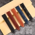 thumbnail image 5 of Correa de piel italiana de 19 mm, 20 mm y 21 mm para Omega Seamaster 300, 150, Speedmaster 007, AT150, correa de reloj marrón, cierre desplegable, 5 of 5