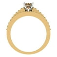 thumbnail image 4 of Clara Pucci 18K Yellow/White Gold Round Cut 0.5Ct Simulated Champagne Engagement Ring + Matching Band - Luxury Box Included, 4 of 7