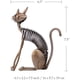 thumbnail image 2 of RV Escultura de gato Metal Hierro Hogar Arte Artesanía Decoración Adornos de mobiliario, sentado Rojo Verde, 2 of 5