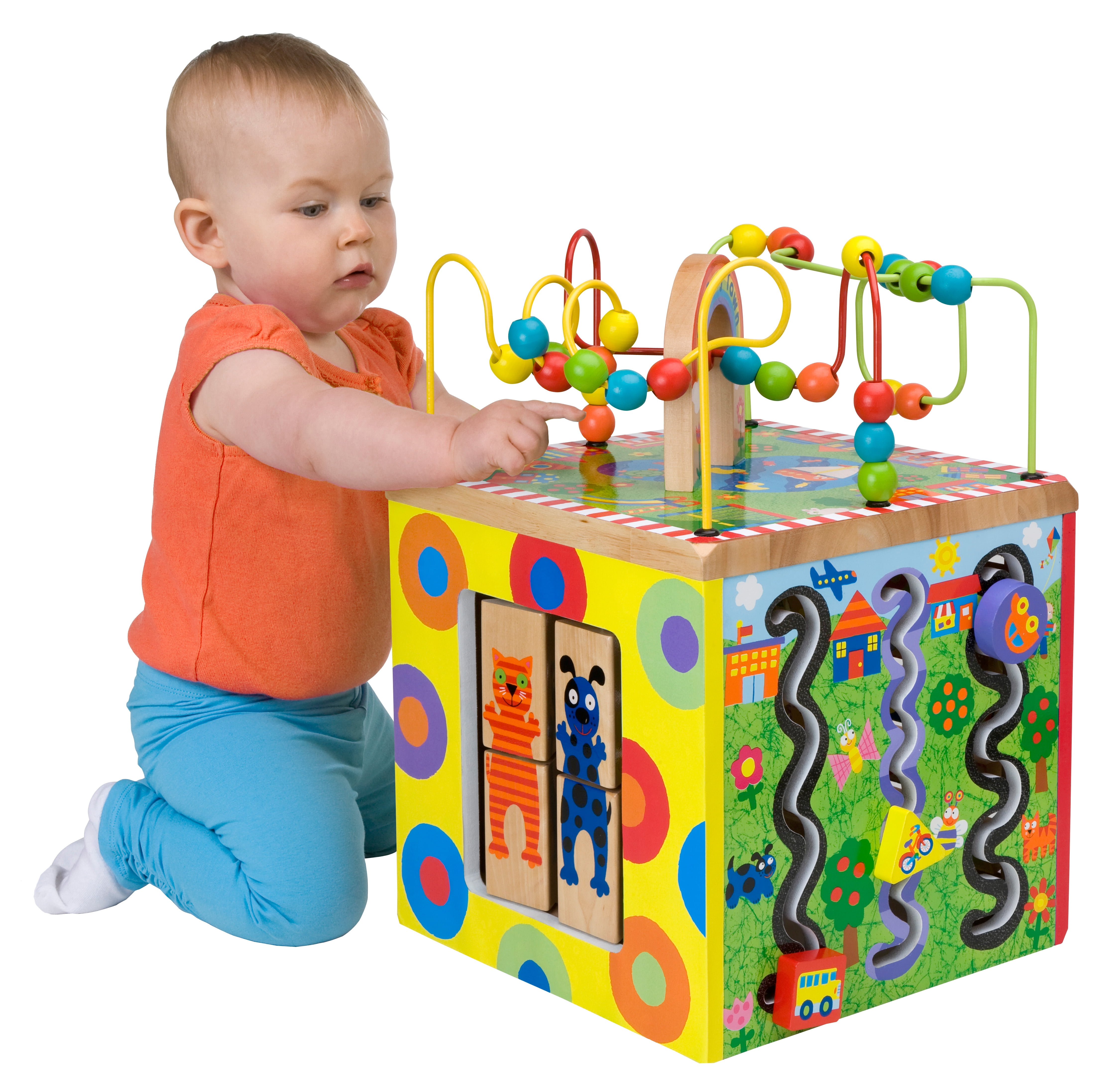 giant wooden activity cube