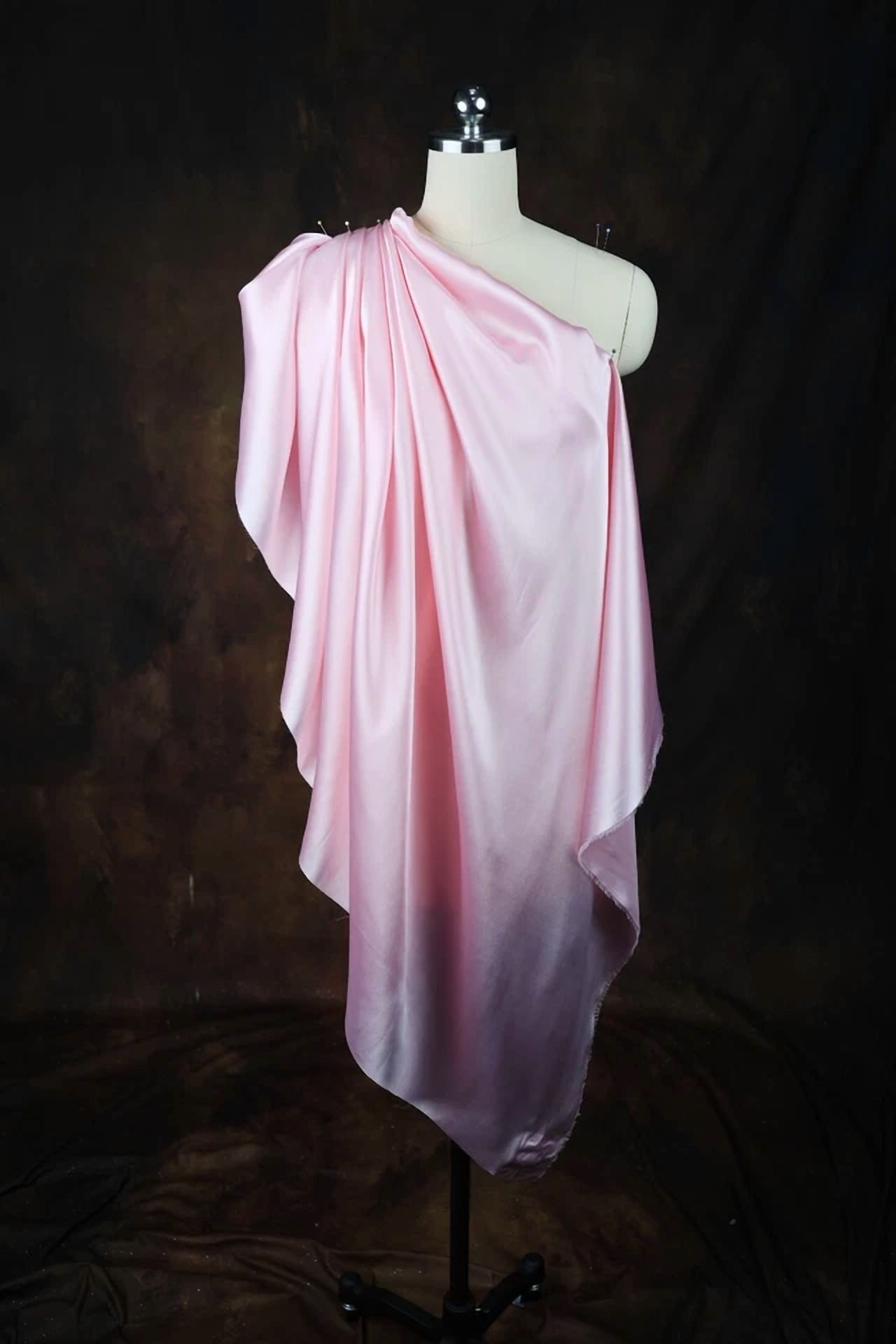 BUTTERFLY- Dusty Rose Satin Charmeuse Fabric By The Yard 315