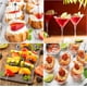 thumbnail image 4 of 30 púas de cóctel, brochetas de aperitivo de acero inoxidable, brochetas de cóctel limpiables y reutilizables, palillos de dientes para alimentos y bebidas (4 pulgadas), 4 of 5