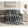 thumbnail image 3 of Nestl Ultra Plush Cozy Faux Fur Heavy Warm Rabbit Bed Blanket, 55 x 82, Gray, 3 of 5