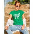 thumbnail image 2 of Smartprints Womens Graphic Tee Kelly Green - Como Se llama LLama 100% Cotton Regular Fit, 2 of 4
