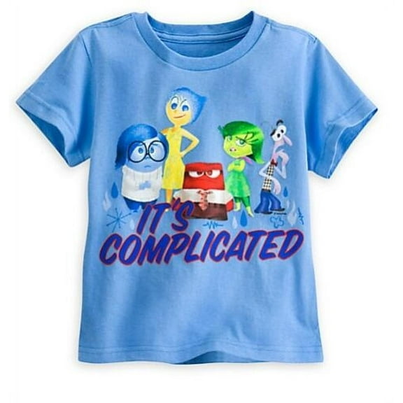 Disney by Inside Out Crew Neck Sadness Joy Fear Anger Disgust T-Shirt, Boys', 2/3 Toddler