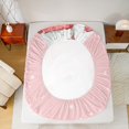 thumbnail image 5 of Castle Fairy Teens Children Cute Santa Claus 4-Piece Full Size Sheets,Xmas Snowflake Bed Sheets,Pink Red White Lightweight Sheet Sets,Ultra Soft Home Decor, 5 of 7