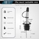 thumbnail image 2 of Juego de 12 tapones para botellas, acero inoxidable/caucho, tamaño universal, negro/plata, 2 of 6