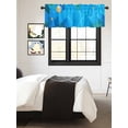 thumbnail image 5 of Kitchen Valances for Window, Summer Pool Water Palm Leaves Light Filtering Rod Pocket Valance Curtain, Beach Balls Starfish &nbsp;Short Curtains Window Topper for Bedroom Bathroom Living Room 42x18in, 5 of 9