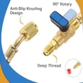thumbnail image 2 of APPLAYERR HVAC Charging Hose, Ball Valve Kit, 3pcs, 1/4” SAE, R134A R410A, Refrigerant Loss Minimization Tool, 2 of 9
