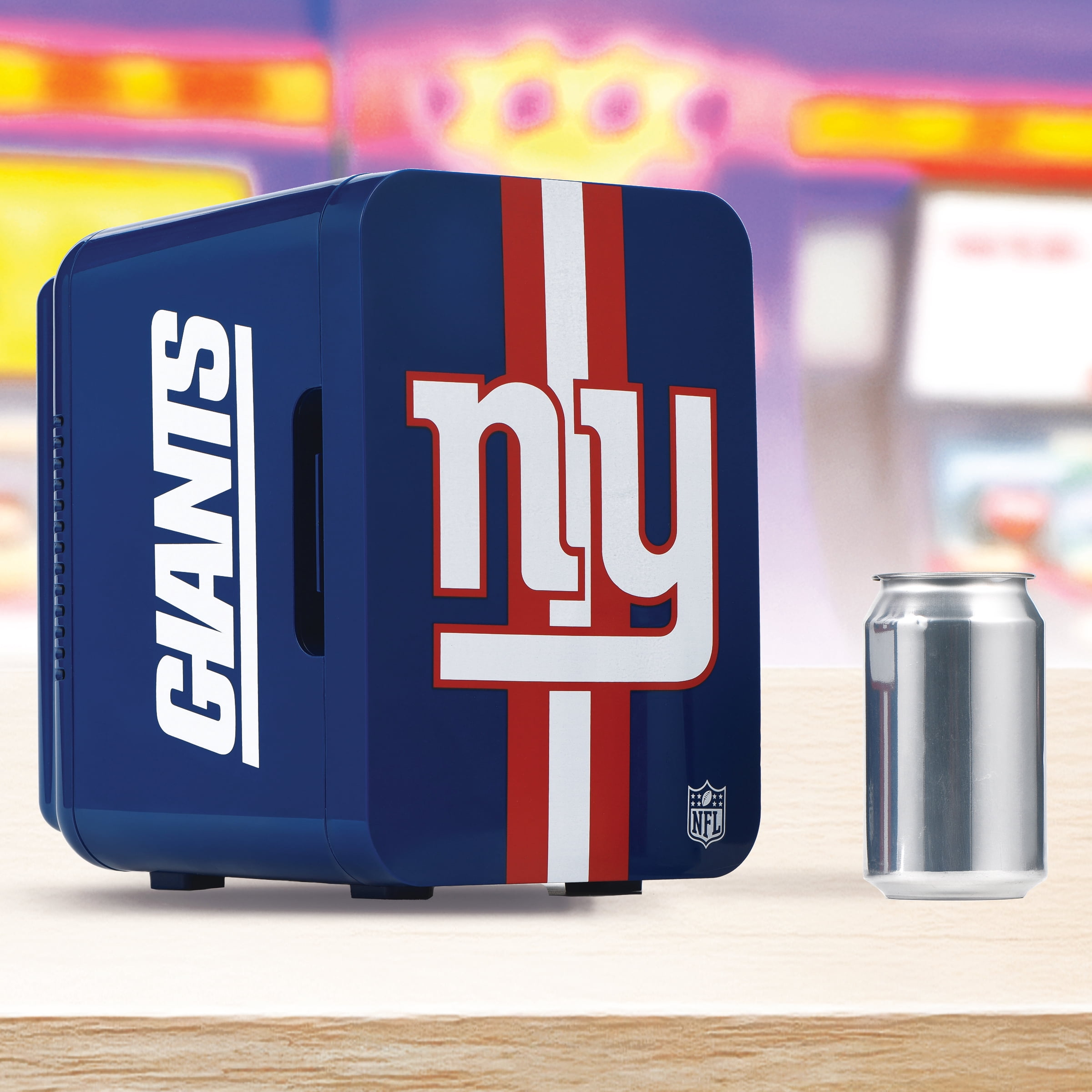 NFL New York Giants Mini Fridge, Dark Blue, 4L, 6 Cans