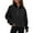 Black, variant on Homchy Sweatshirts for Women Half Zip Cropped Pullover Fleece Quarter Zipper Hoodies 2025 Fall Fashion Outfits Clothes Workout Sweatshirts Winter Jackets