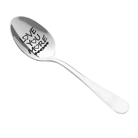 

Clearance! Nomeni Serving Spoons Engraved Spoon Best Present for Husband Madam Family and Friends Tableware Silverware Set Multicolor
