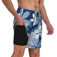 thumbnail image 2 of Balery Flower Mens Swim Trunks Swim Shorts for Men Quick Dry Inseam Beach Shorts with Compression Liner Pocket-Large, 2 of 9