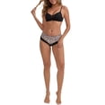 thumbnail image 2 of INSPIRE CHIC Women's Lace Trim Leopard Print Ultra-Thin Mid Rise Hipsters Elastic Lightweight Breathable Briefs M Light Brown, 2 of 5