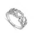 thumbnail image 4 of Heart White Pink Cubic Zirconia Promise Ring .925 Sterling Silver Open Band Jewelry Female Size 5, 4 of 4