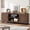 ‎Walnut, variant on Walnut Farmhouse TV Stand for 75" TV, Rustic Entertainment Center with Adjustable Shelves & Metal Legs, Large Wooden Media Console for Living Room or Bedroom