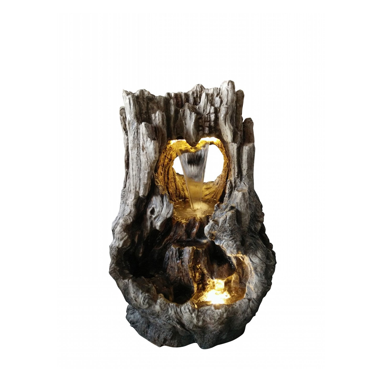 Rainforest Fountain with 6 Yellow LED Lights by Alpine Corporation