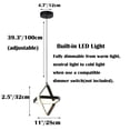 thumbnail image 2 of Modern Dimmable LED Pendant Light Fixture, Adjustable Height Simple Decorative Pendant Lighting, Geometric Shape Hanging Lamp, Minimalist Nordic Ceiling Chandelier for Kitchen Bar Bedside, 2 of 7