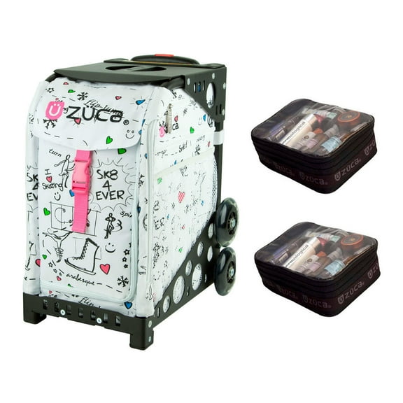 Zuca 18" Sport Bag - SK8 with 2 Small Utility Pouch (Black Frame)