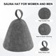 thumbnail image 2 of Uxcell Gorro de Sauna 1-Pack para Mujeres y Hombres, Gorro de Lana Vaporarium Suave Duradero Cómodo Transpirable para Spa [Gris Claro], 2 of 7
