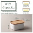 thumbnail image 2 of DOWAN 6 inch Extra Large Porcelain Butter Dish With Cover, White, 2 of 7