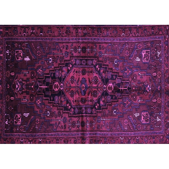 Ahgly Company Indoor Rectangle Persian Purple Traditional Area Rugs, 2' x 4'