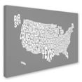 thumbnail image 3 of Trademark Art 'GREY-USA States Text Map' Canvas Art by Michael Tompsett, 3 of 4