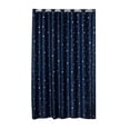 thumbnail image 1 of Cortina de poliéster para ventana, cortinas opacas con perforación (azul oscuro), 1 of 14