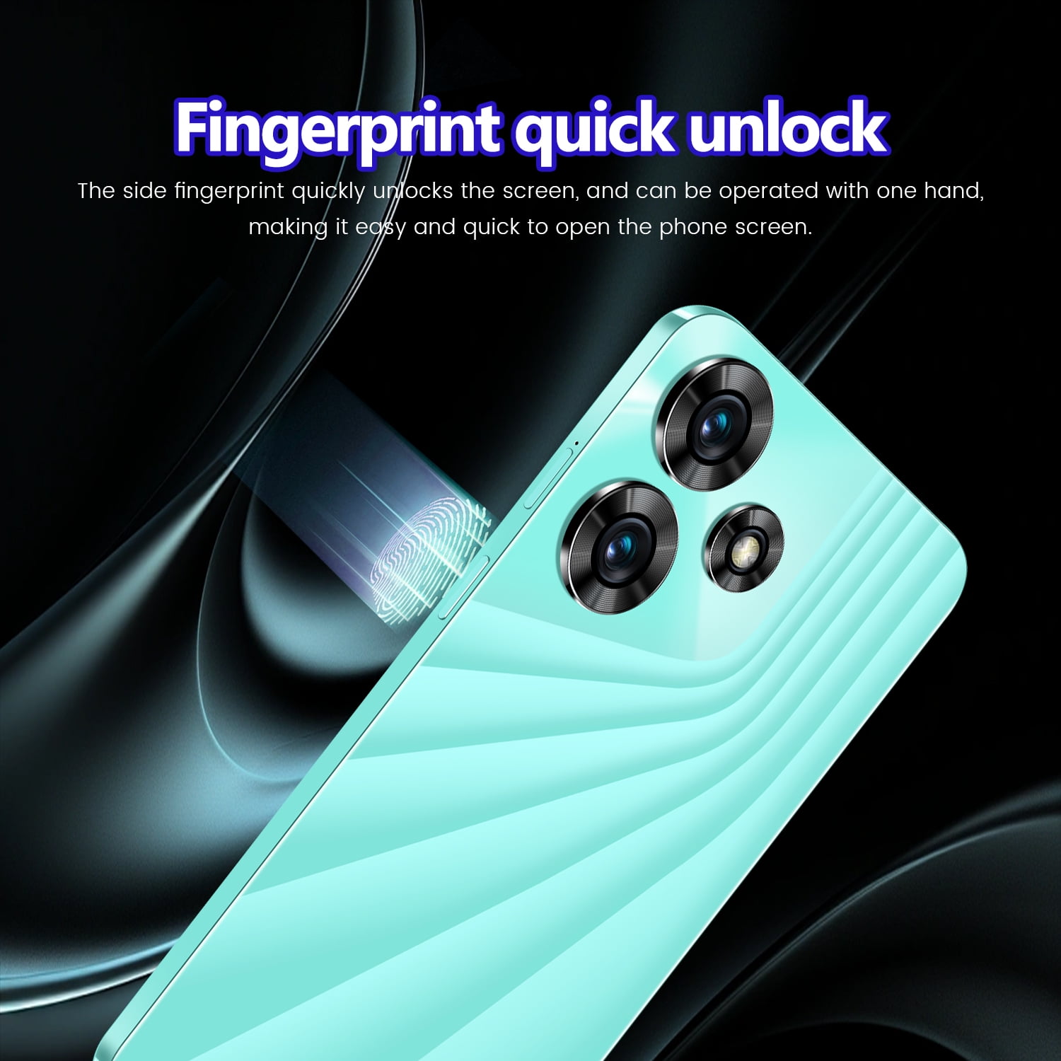 T-Mobile Unlocked Android Phones, Chycet  6.52" Unlocked Cell Phones 4G Dual Sim Smartphone | 13MP + 5MP Camera | Facing Unlocking Mobile Phones| Green