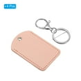 thumbnail image 3 of Uxcell Leather Key Fob, 4 Pack PU Leather Key Fob with Key Rings for ID Key Cards, Pink, 3 of 6