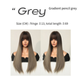 thumbnail image 3 of Peluca de Cosplay Gris LáPiz Degradado de 69 cm Europa y Peluca Que Cubre la Cabeza de Color Degradado de Pelo y Liso, 3 of 5