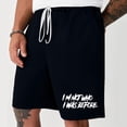 thumbnail image 2 of Mens Casual Shorts Lace-Up Elástico Cintura Bolsillo Ejercicio Fitness Hogar Pantalones de Media Longitud para Diario, 2 of 4