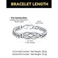 thumbnail image 6 of ChainsHouse Men's Bracelet Cuban Chain Stainless Steel Infinity Knot Bracelets with Message Card Love Chain Bracelet Jewelry Birthday Graduation Gift To My Son, 8.3 inch, 6 of 8