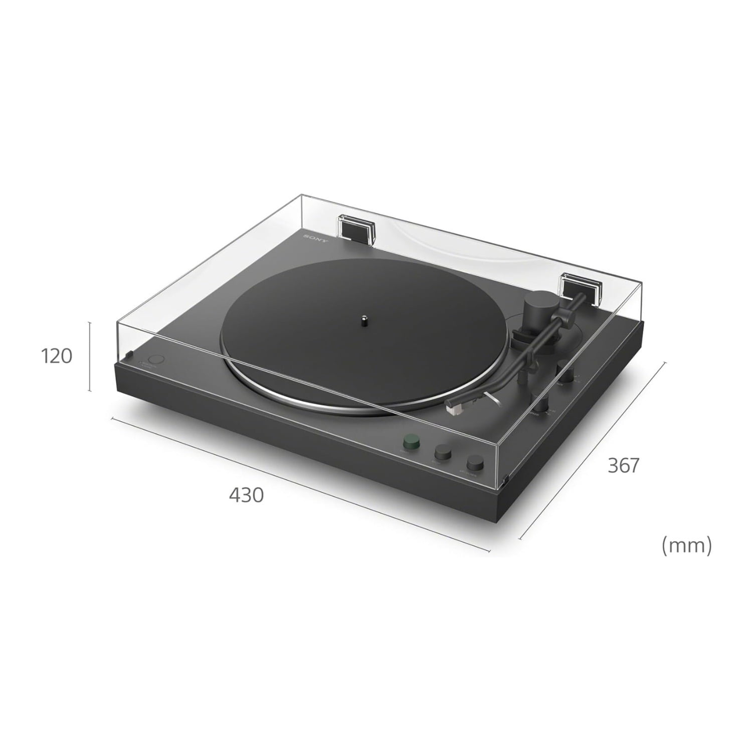 Sony PS-LX3BT Wireless Bluetooth Turntable (2026 Model) Bundle with 3-Inch Powered Pair Studio Monitors (Black) - 2 Items