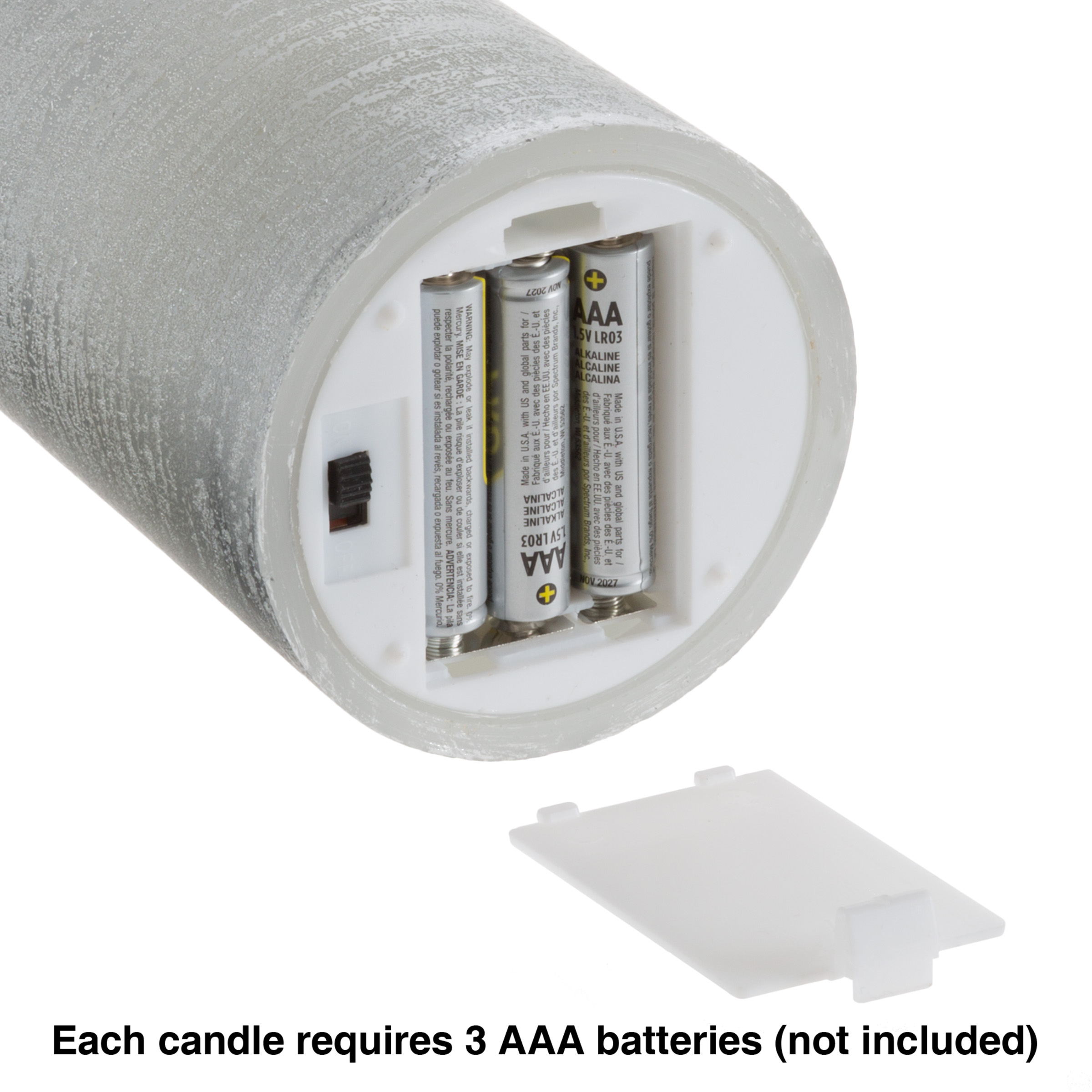 Lavish Home 6-Pack Battery-Operated LED Flameless Candles with Remote (Silver)
