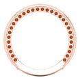 thumbnail image 5 of 1.44 ctw Wedding Band for Women - 18K Rose Gold Simulated Pink Tourmaline Stackable Eternity Ring, 5 of 6