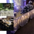 thumbnail image 4 of Efavormart White Satin Double Drape Table Skirt for Kitchen Dining Catering Wedding Birthday Party Decorations Events 21ft, 4 of 8