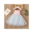 thumbnail image 3 of Qmyliery Girls Summer Dress, Sweet Sleeveless Floral Patchwork Ruffled Midi Dress, 3 of 9