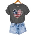 thumbnail image 2 of Goodtrade8 Short Sleeve Shirts for Women Red White and Blue Casual Pullover USA Years Anniversary Summer 4th of July Graphic Fashion Patriotic Womens Tops Independence Day, 2 of 8