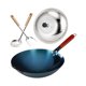thumbnail image 5 of Sartén wok para saltear, utensilios de cocina antiadherentes para gas, wok chino multiusos con tapa Diámetro de la maceta 32cm, 5 of 9