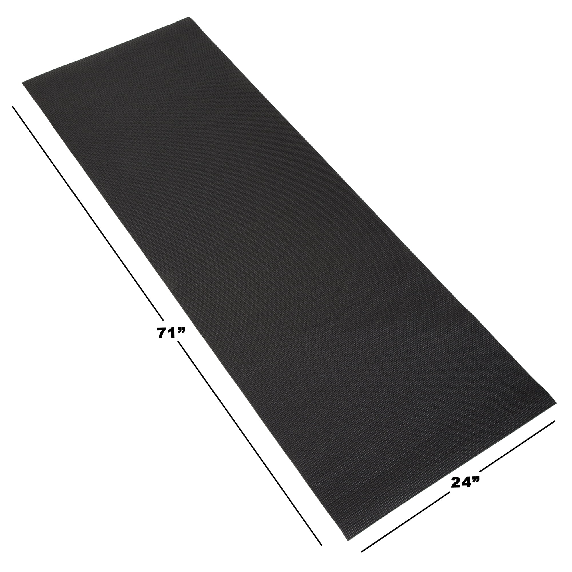 Wakeman Fitness Double Sided Yoga Mat, 1/4 Inch, Black