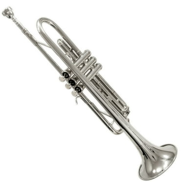 Sky  Nickel Plated Bb Trumpet with Case, Cloth, Gloves and Valve Oil, Complete Kit