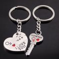 thumbnail image 1 of 2Pcs Fashion Love Heart Key Ring Keyfob Couples Romantic Keychain Lover Gift, 1 of 5