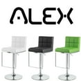 thumbnail image 3 of Set of 2 Modern Home Alex Contemporary Adjustable Height Counter/Bar Stool (Black Licorice), 3 of 3