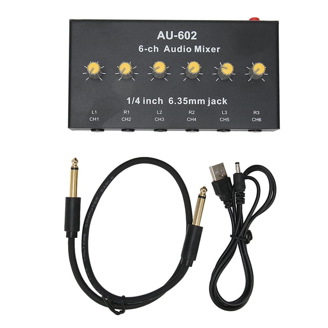 Channel Mini Sound Mixer,Mini Sound Mixer 6 Mini Stereo Mixer Line Mixer Striking Appearance