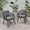 Gray and Dark Gray, variant on Noble House Tatiana Outdoor Wicker Club Chair in Gray and Dark Gray (Set of 2)