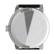 Timex Womens Easy Reader Date Black/Silver/White 25mm Casual Watch, Leather Strap