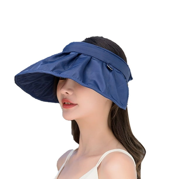 Viseras para el sol Sombreros para el sol plegables para mujeres con ala ancha Sombrero de verano plegable