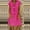 Red, variant on fartey Loose Dress for Women Summer Cotton Linen Short Sleeve V-Neck T-shirt Dresses Plain Fashion Casual Midi Dress